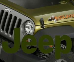 пазл Jeep, Джип логотип, внедорожников бренда из США